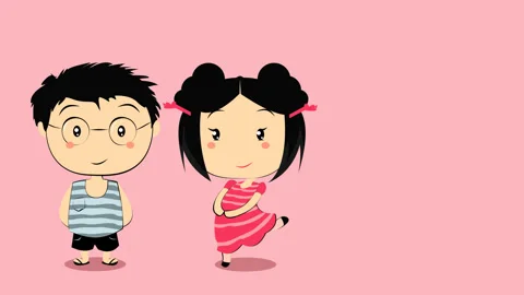 Child couple Stock Footage 329779684