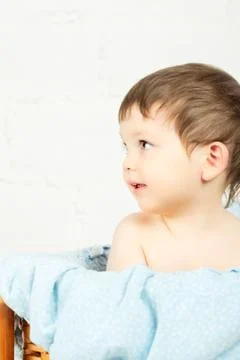 Child in cradle Stock Photos