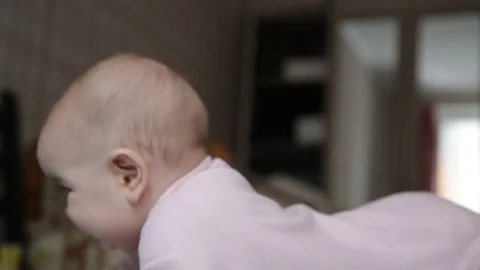 The child crawling on the camera Stock-Footage 85219665