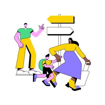 Child custody abstract concept vector illustration. Illustrazione stock