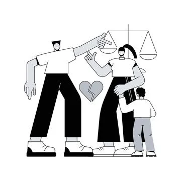 Child custody abstract concept vector illustration. Stock Illustration