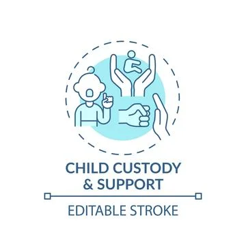 Child custody and support concept icon Stockillustratie