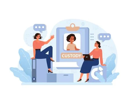 Child Custody Concept. Stock Illustration