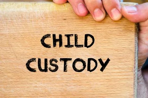Child custody text concept Stock Photos