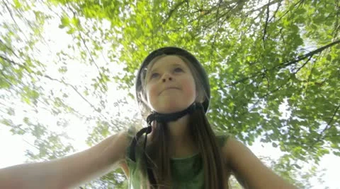 Child cycling Stock Footage 22636964