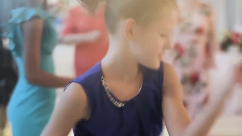 Child dances close-up Stock Footage 76489880