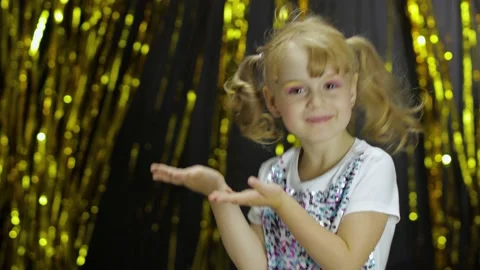 Five Year Old Girl Portrait Before Dance Performance Stock Photo