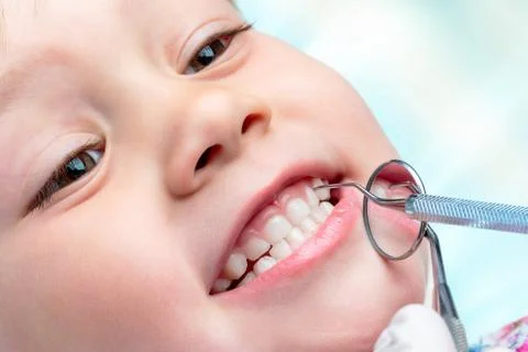 Child at dental check up. Stock Photos