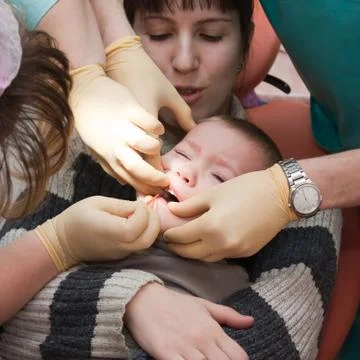 Child at dentist Stock Photos