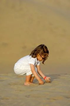 Child in desert Stock Photos