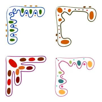 Child design corners set. Illustrazione stock