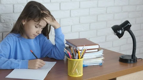 The child at the desk. Stock Footage 102738210