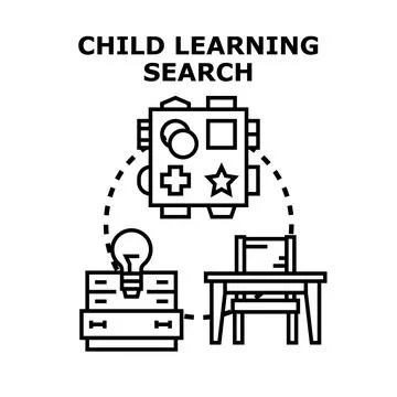 Child development and learning experience concept Stock Illustration