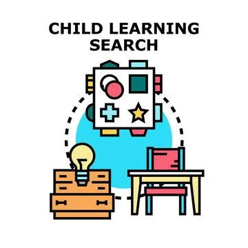 Child development and learning experience concept Stock Illustration