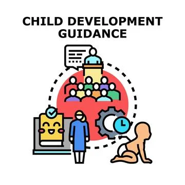 Child development guidance and early learning support Stock Illustration