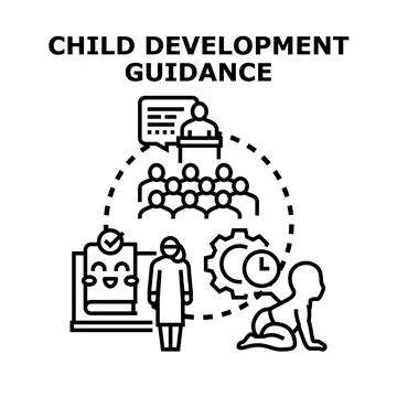Child development guidance and early learning support Stock Illustration