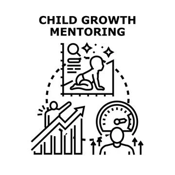 Child development mentoring and growth program concept イラスト素材