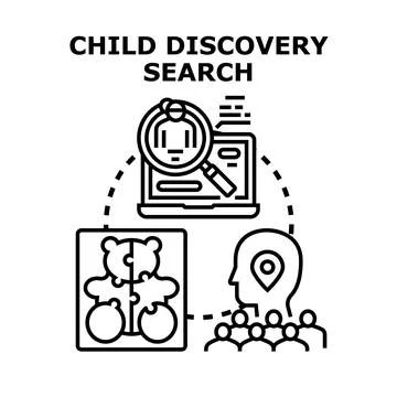 Child development search concept discovering talent and personality Illustrazione stock