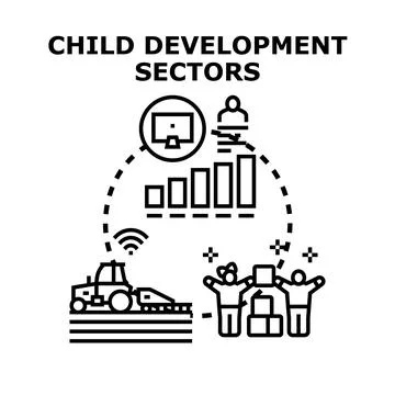 Child development sectors shaping future growth Stock Illustration