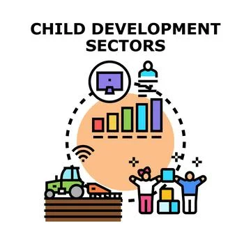 Child development sectors shaping future growth Stockillustratie
