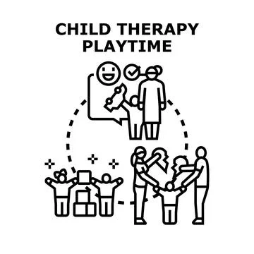 Child development therapy for emotional support and growth Ilustración de archivo