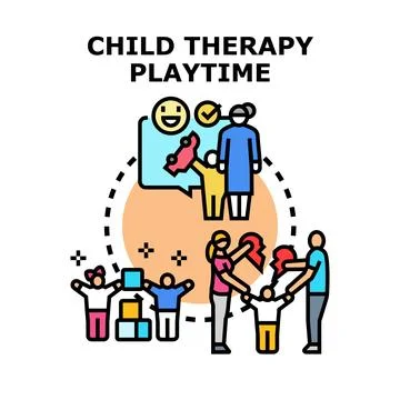 Child development therapy for emotional support and growth Ilustración de archivo