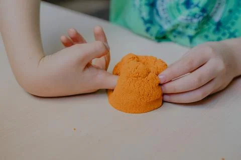 Child develops motor skills Stock Photos