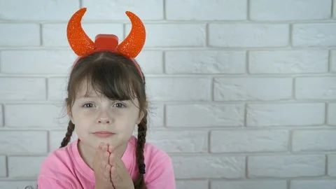 Child devil. Stock Footage 113691277