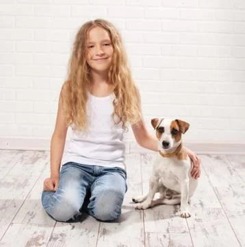 Child with dog Stock Photos