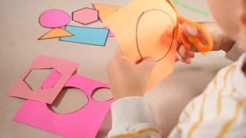 Child is doing an activity Stock Footage 258282833