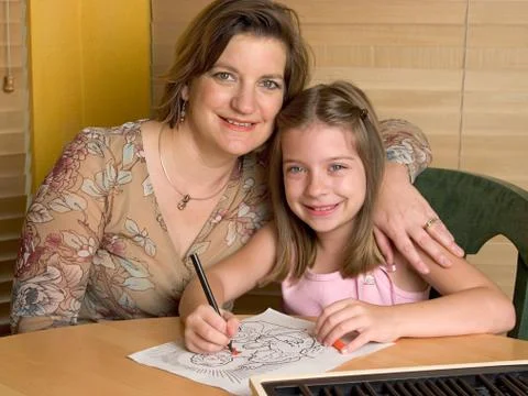 Child Doing Homework Stock Photos