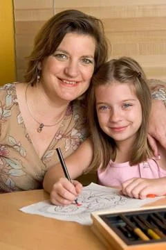 Child Doing Homework Stock-Fotos