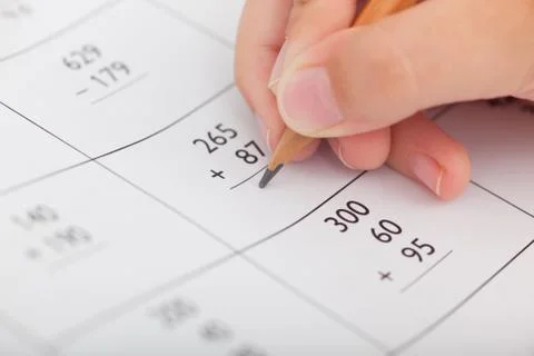 Child Doing Math Stock Photos