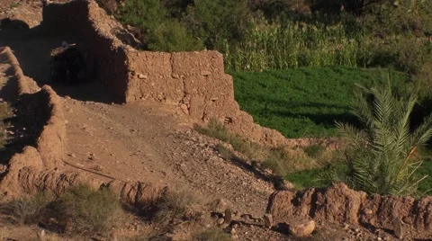 Child on a Donkey returning some hay in Morocco 스톡 동영상 52893196