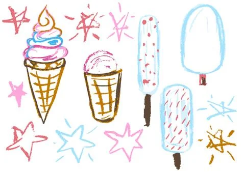 Child drawing. Design elements of packaging, postcards, wraps, covers 스톡 일러스트