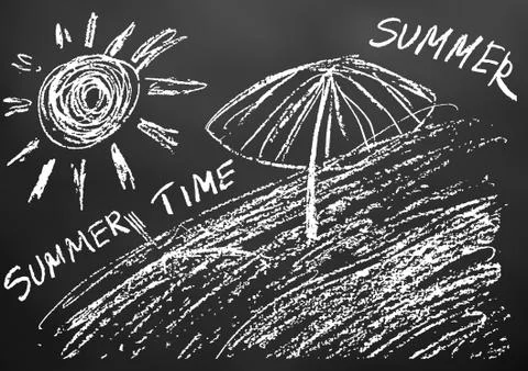 Child drawing. Design elements of packaging, postcards, wraps, covers Stockillustratie