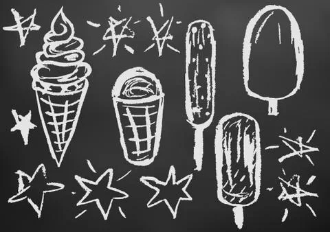 Child drawing. Design elements of packaging, postcards, wraps, covers Illustrazione stock