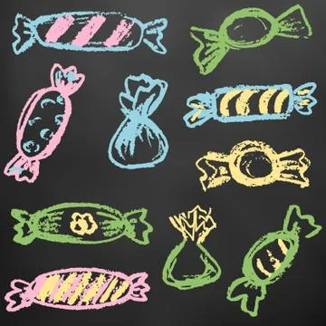 Child drawing. Design elements of packaging, postcards, wraps, covers Illustrazione stock