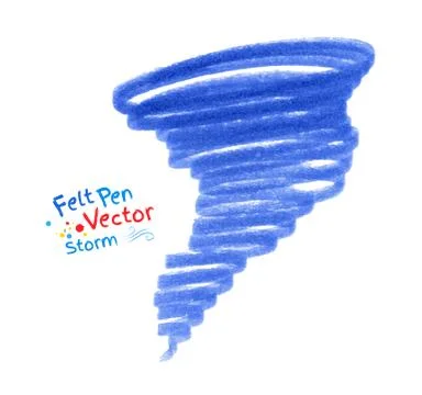 Child drawing of hurricane Stock Illustration