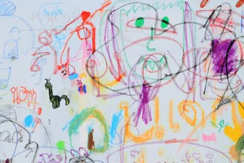 Child drawing . Stock Photos