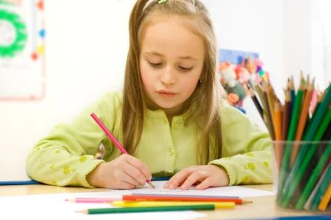 Child drawing Stock Photos