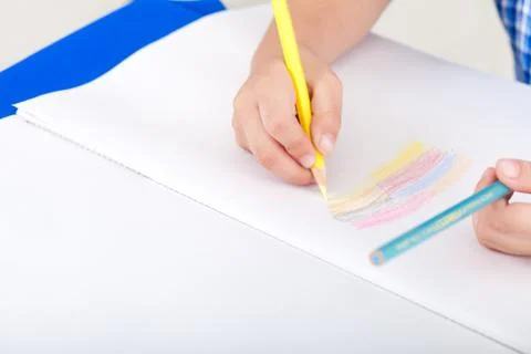 Child drawing Stock-Fotos