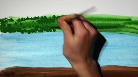 Child drawing a picture. Stock Footage 60663864