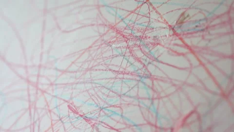 A child drawing a picture on a white canvas Stock-Footage 345534302
