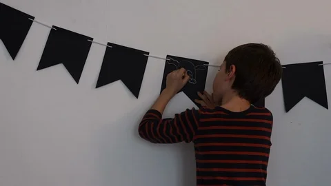 Child draws Stock Footage 101881136