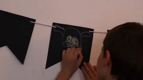 Child draws Stock Footage 101881144