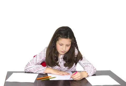 Child draws Stock Photos