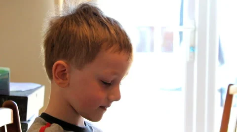 Child Drinking Milk Stock Footage 46518256