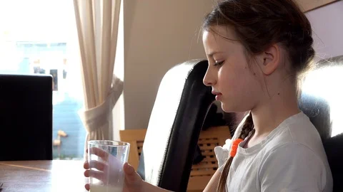 Child Drinking milk Video stock 97445250