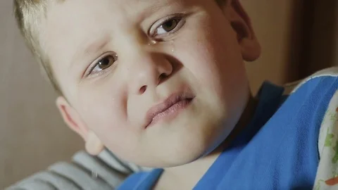 A child dripping Teardrop Stock Footage 76888369